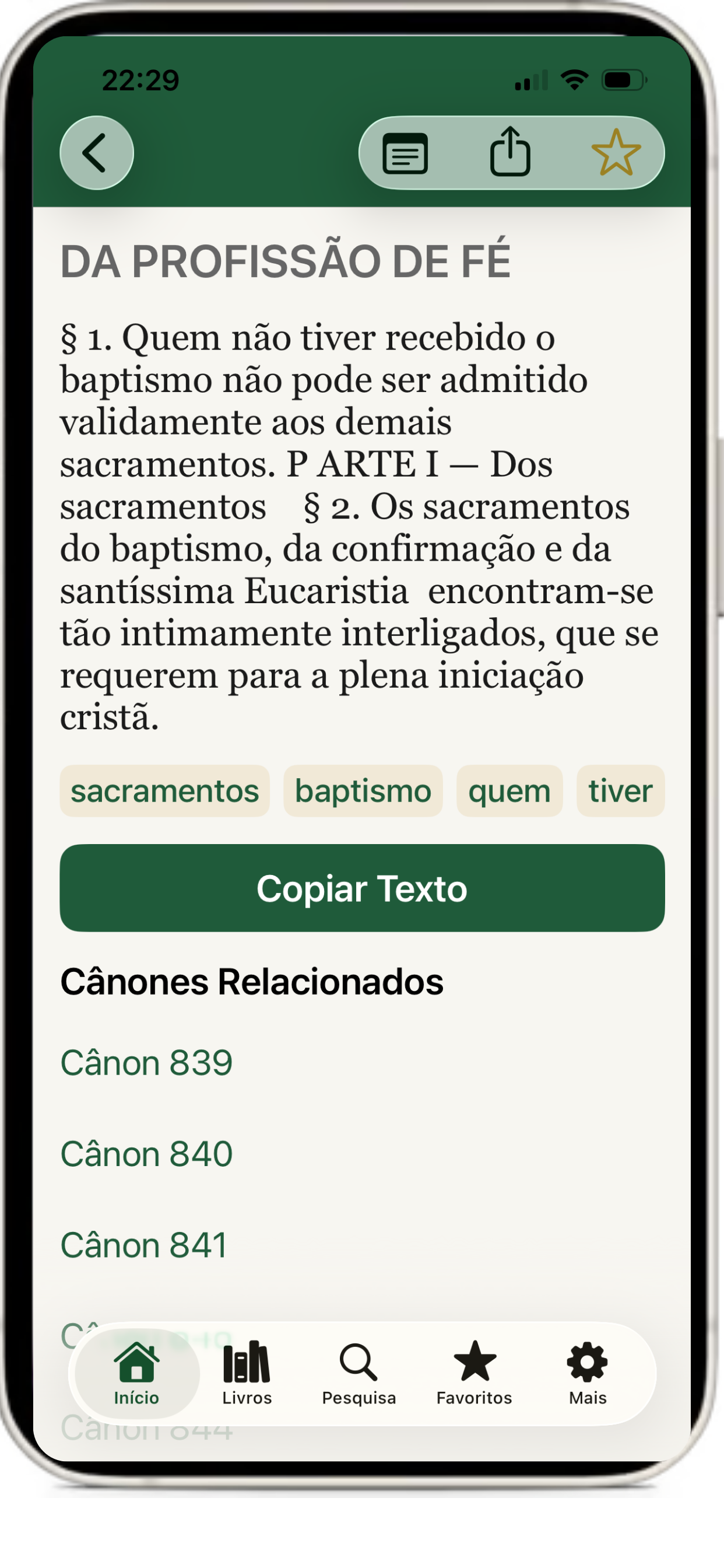 Código de Direito Canônico screenshot 5