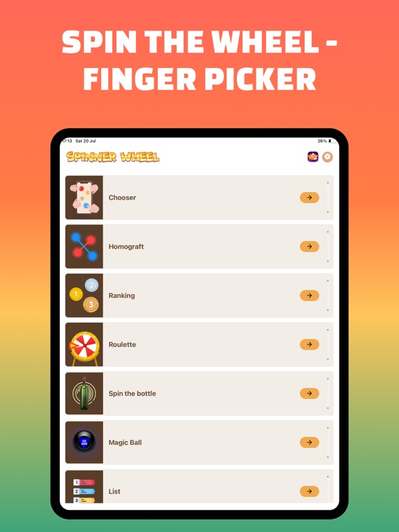 Spin the Wheel: Finger Chooser