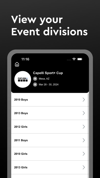 Capelli Sport Plus Events Screenshot
