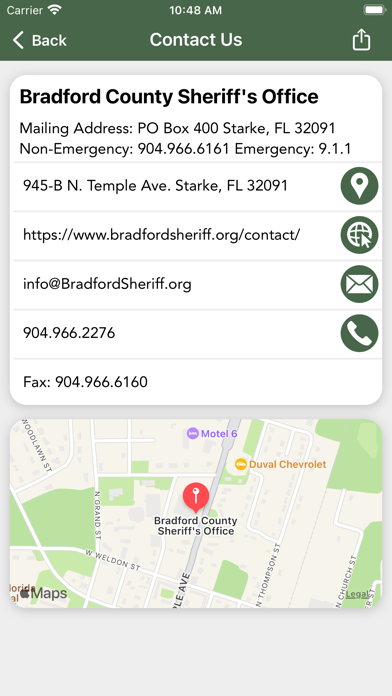 Bradford County Sheriff FL Screenshot