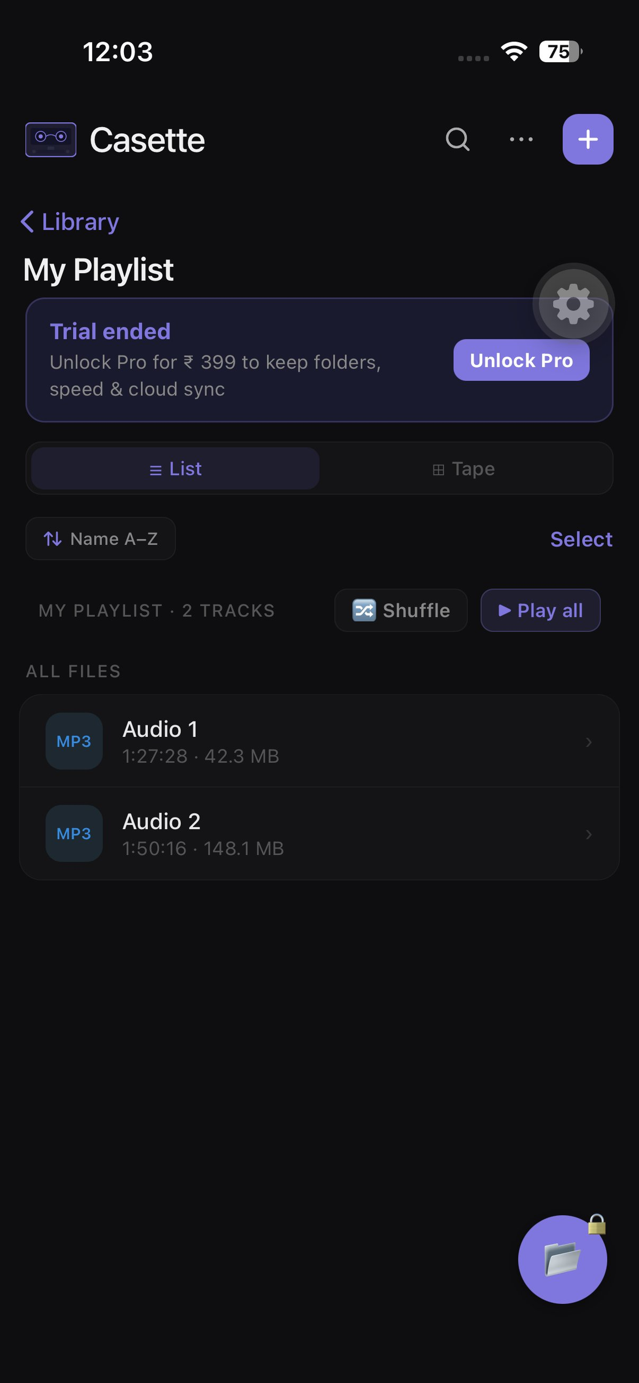 Casette screenshot 4