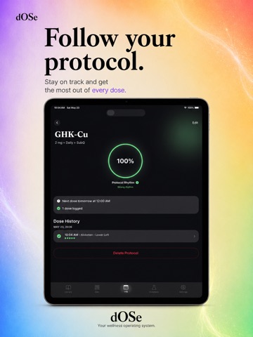 dOSe — Peptide Tracker iPad screenshot