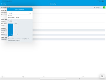 Endress+Hauser SmartBlue iPad screenshot