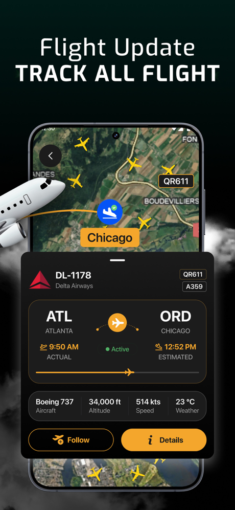 Flight Tracker: 航班追蹤器 即時追蹤航班狀態 screenshot 3