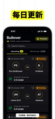Bullover: 足球预测与赔率 screenshot
