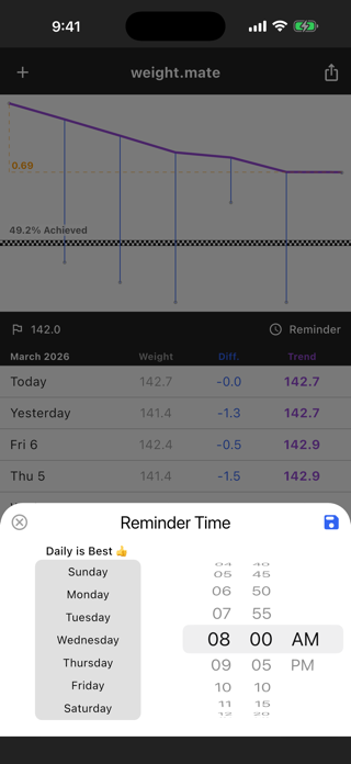weight.mate Screenshot 5 of 6