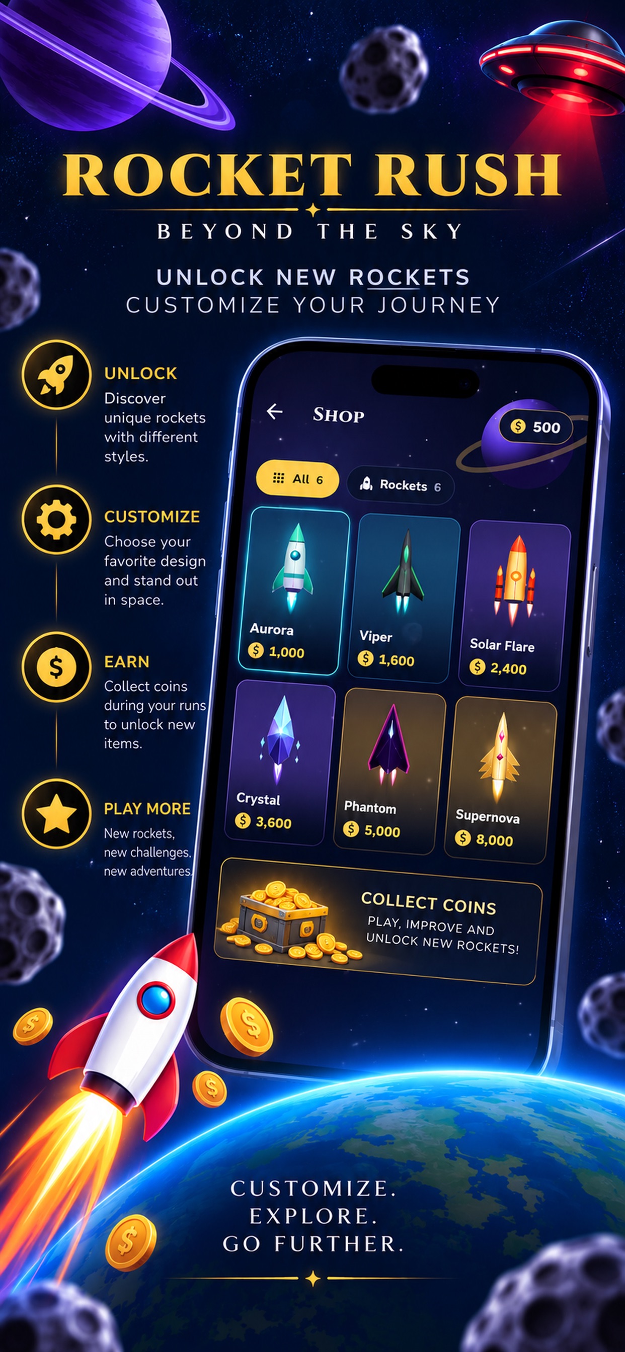Screenshot 3 of Rocket Rush: Beyond the Sky