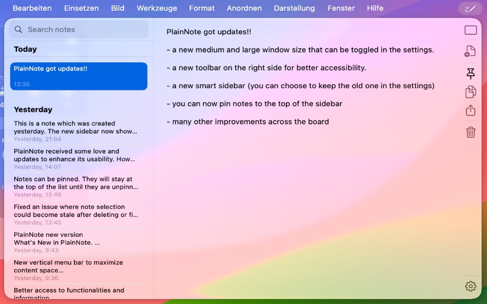 #2. PlainNote (macOS) Podle: Peter Pfeifhofer