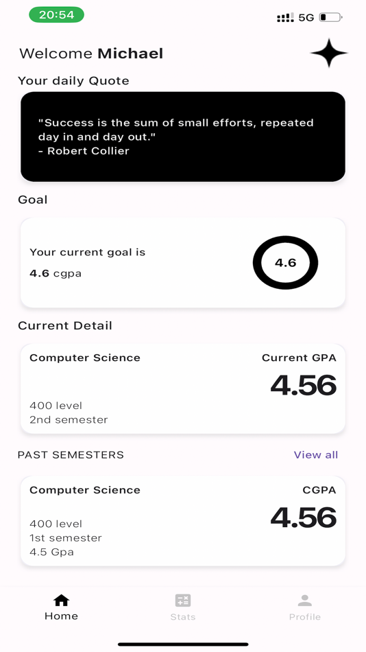 #8. Study Stats app (iOS) By: Chinedum Okpechi