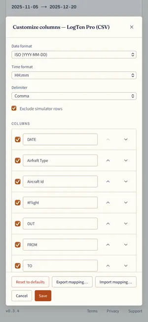 Logbook PDF Converter screenshot 2