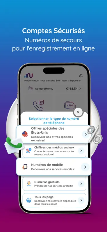Numéro eSIM: Données & Numéros screenshot 2 of 6