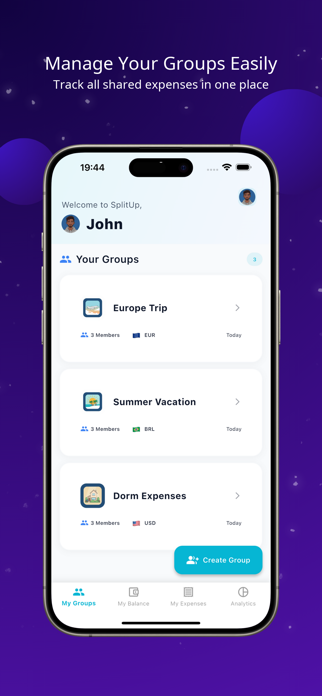 SplitUp – Split & Share Bills Screenshot 1 of 9