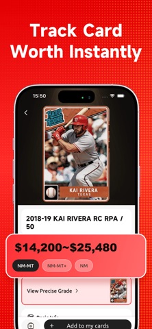 StarBoost: Sports Card Scanner iPhone screenshot