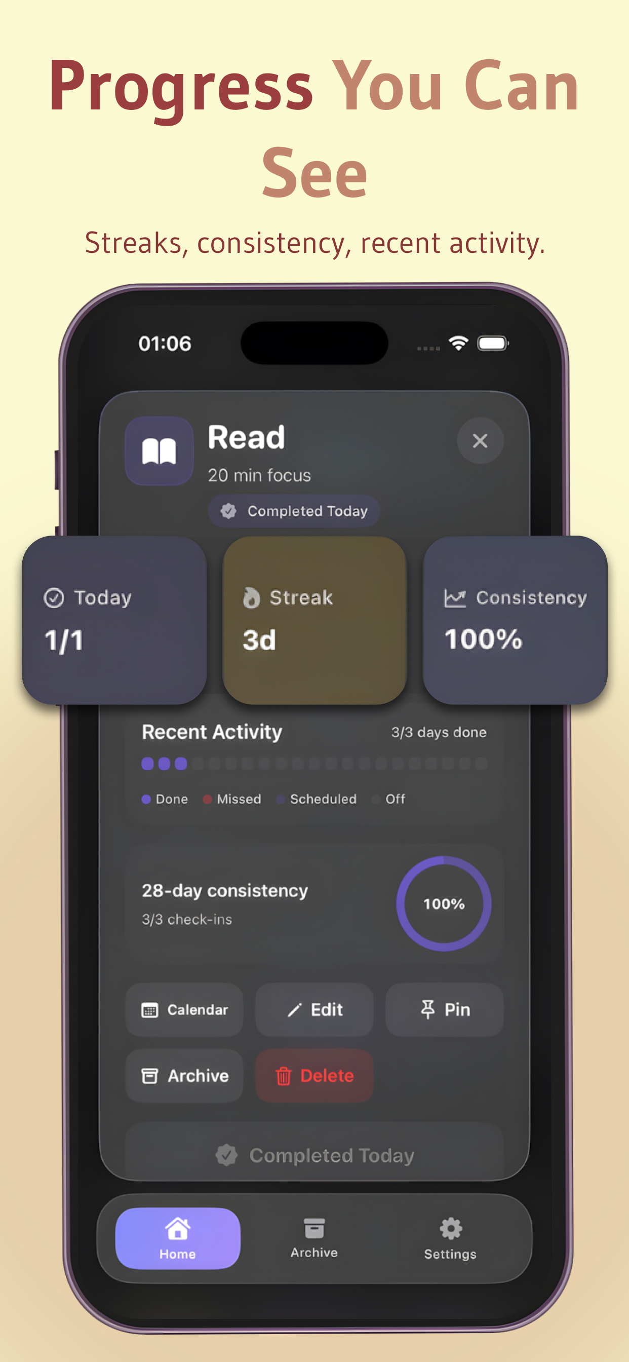 Tracking Habit: Daily Goals