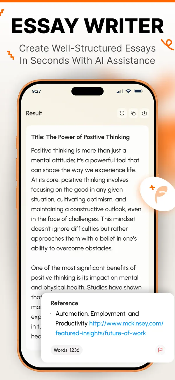 Screenshot #2 pour AI Writer: Essay, Story, Email