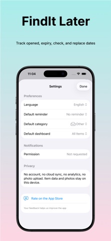 FindItLater - Photo notes iPhone screenshot