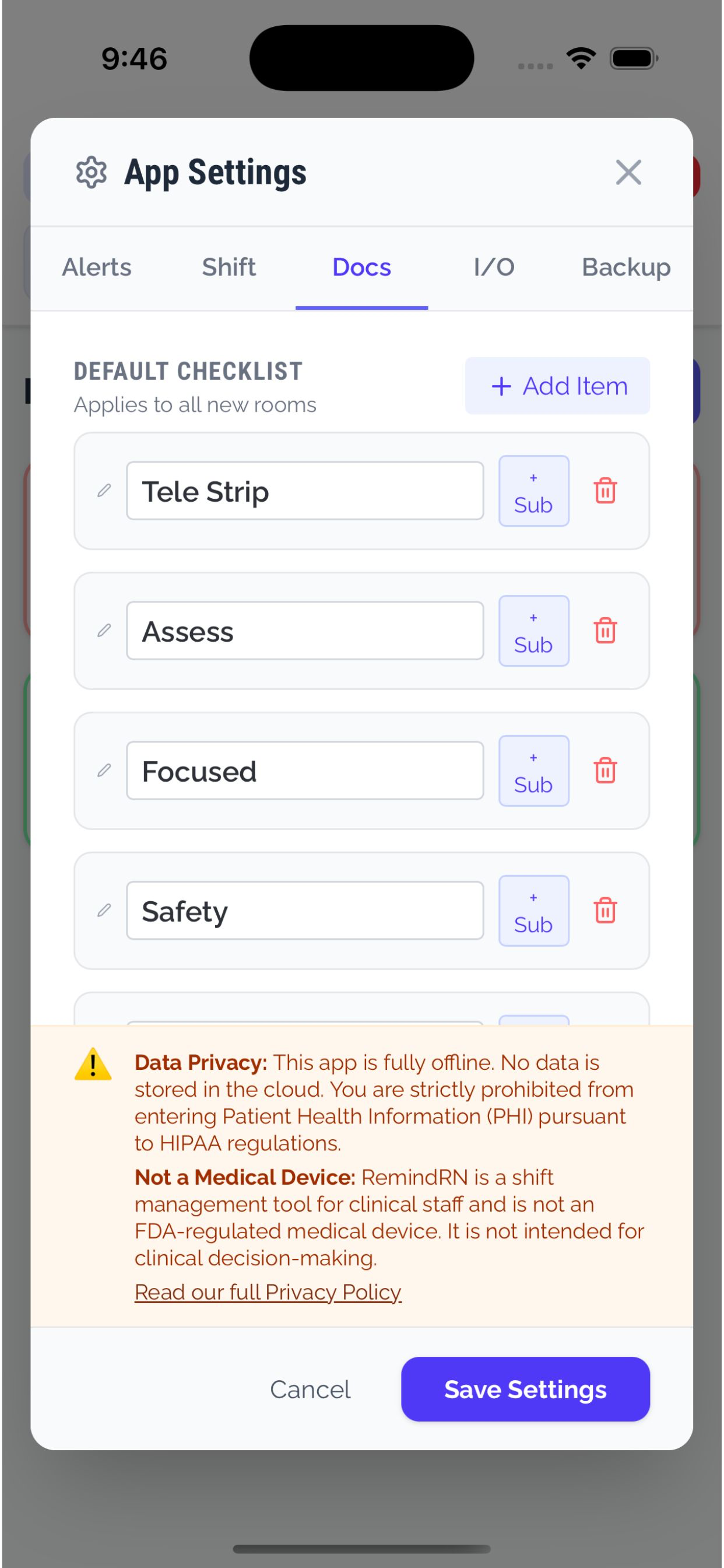 RemindRN ~ Nurse Shift Tracker