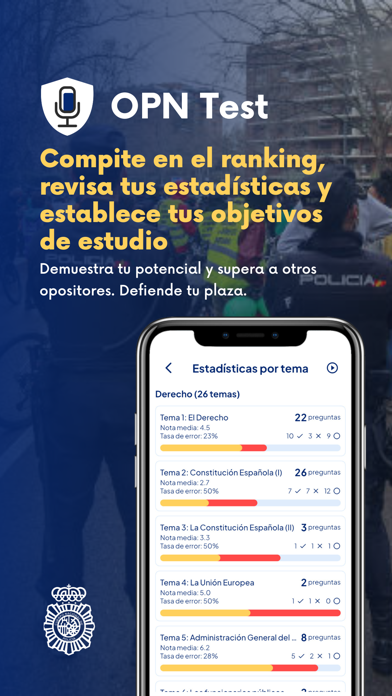 OPN Test Policía Nacional Screenshot