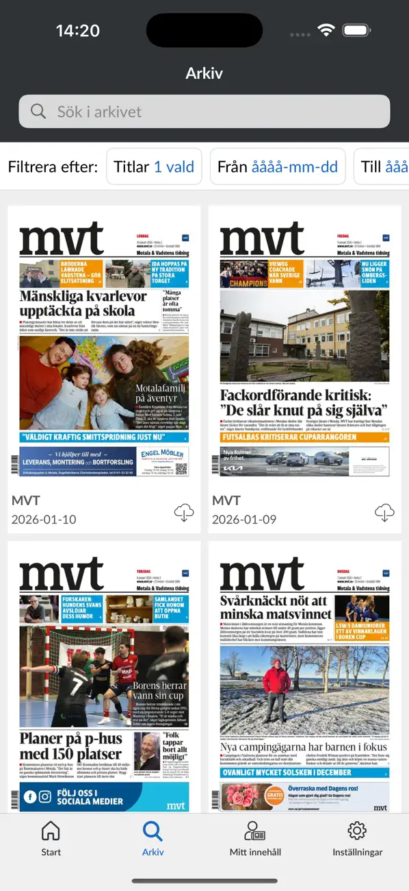 Screenshot #2 pour E-tidning MVT
