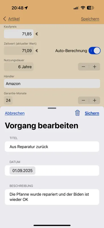 HB-Inventar screenshot 4 of 10