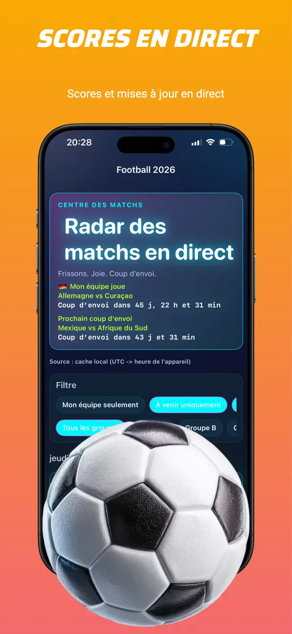 Screenshot #2 pour Football 2026 - Calendrier