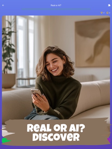 Real or AI? iPad screenshot