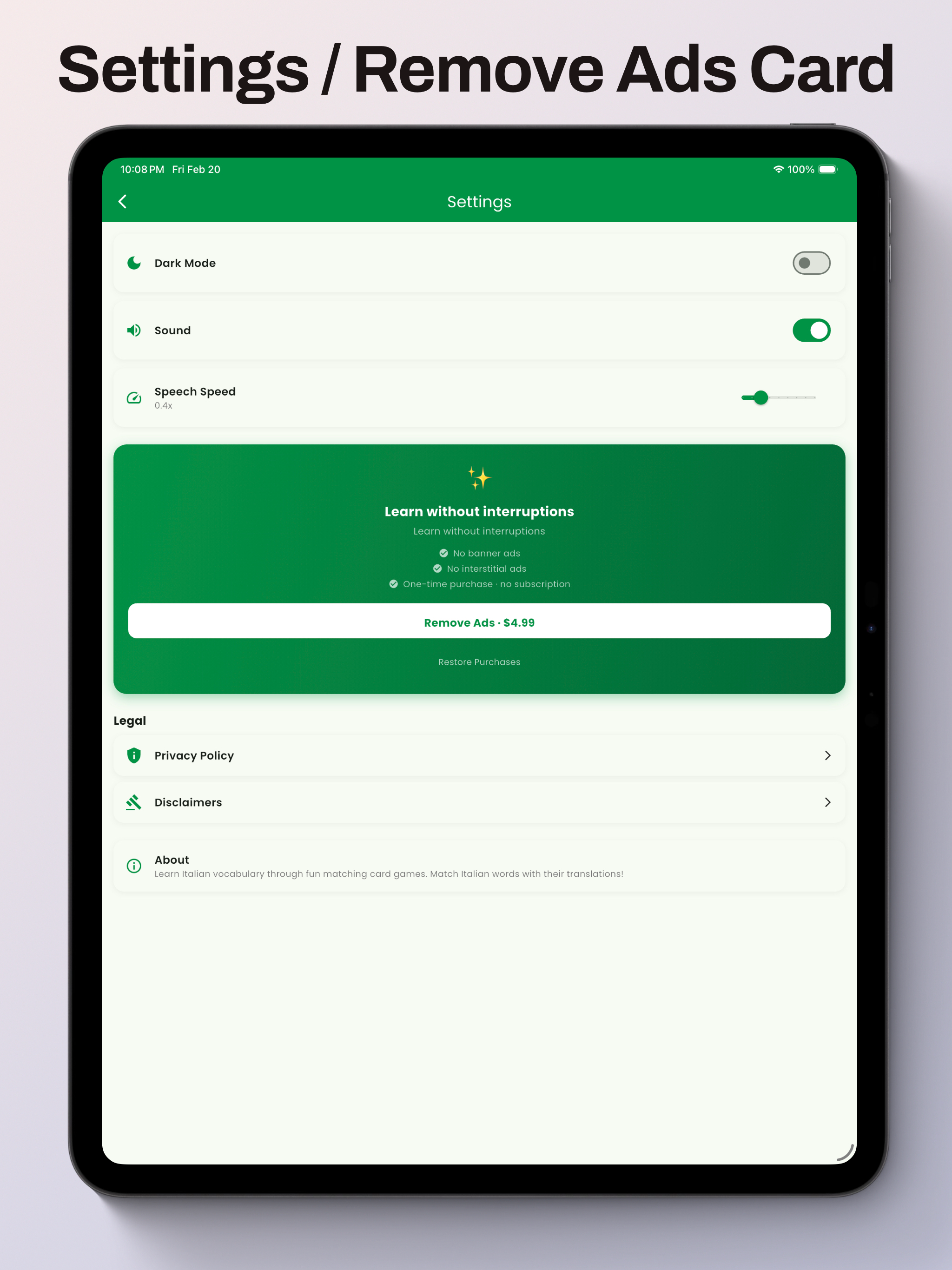 Learn Italian: Match & Play screenshot 16