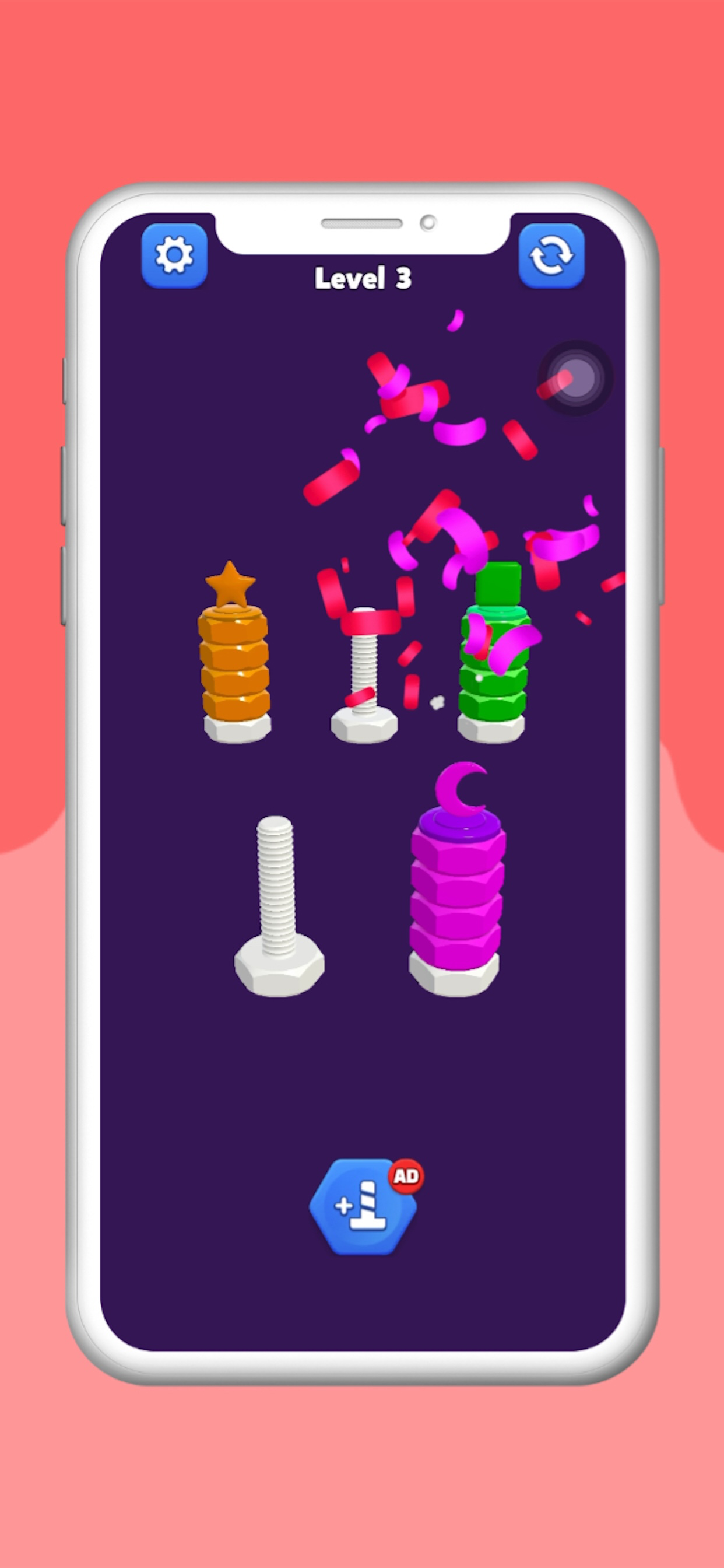 Nut & Boltz: Color Sort 3D screenshot 7