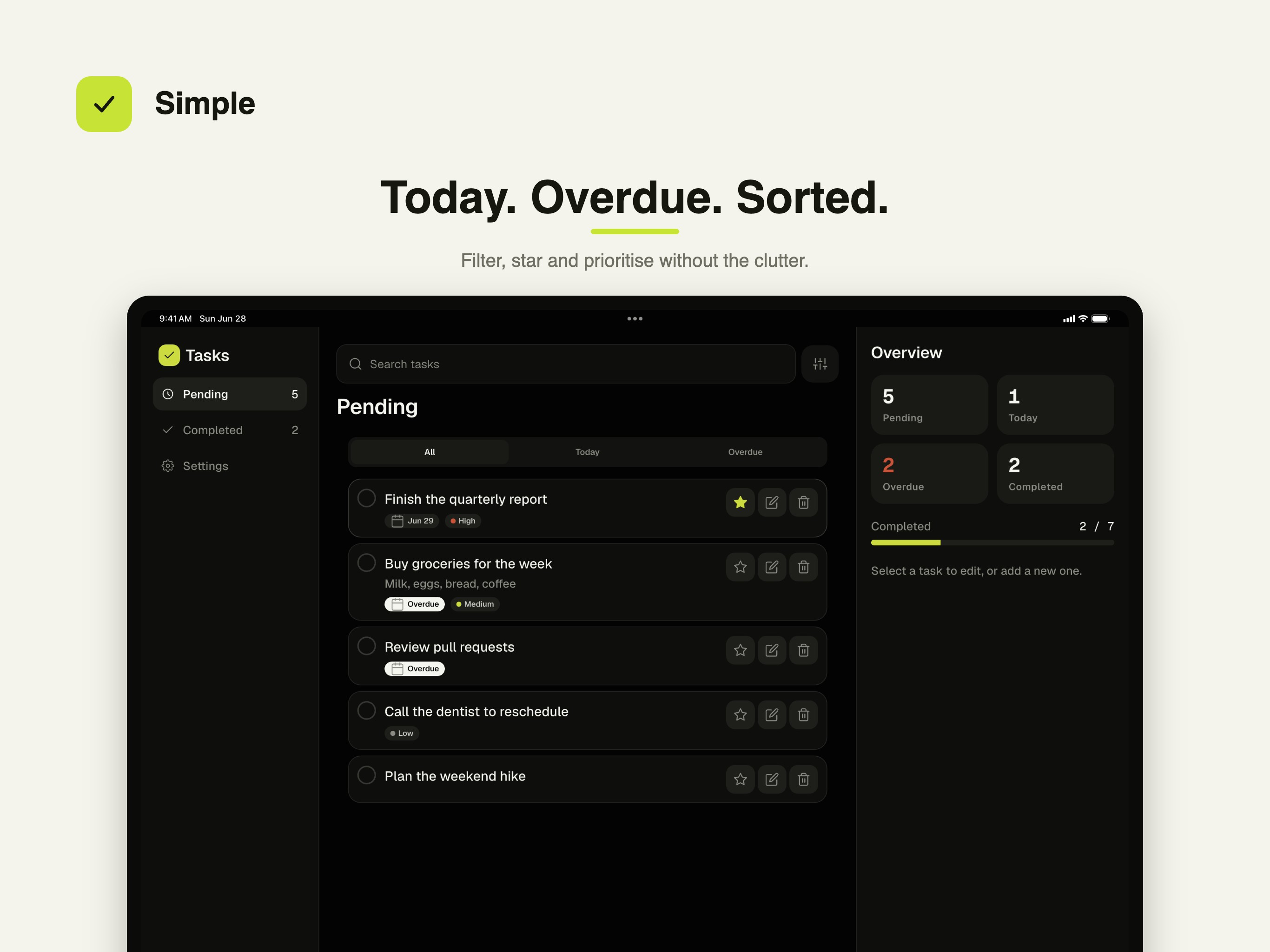 Simple To-Do List & Tasks