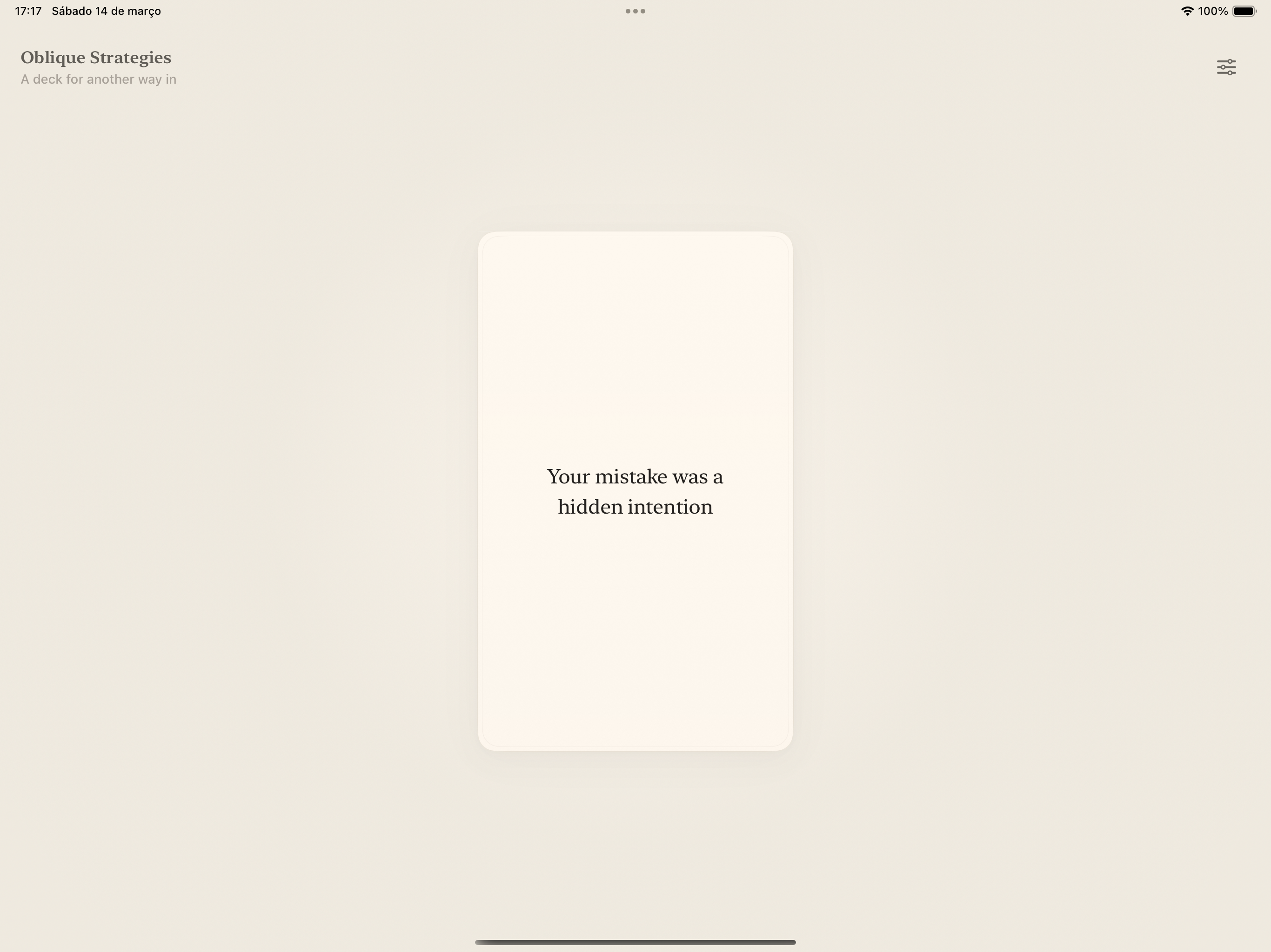 Oblique Strategies Ritual screenshot 7