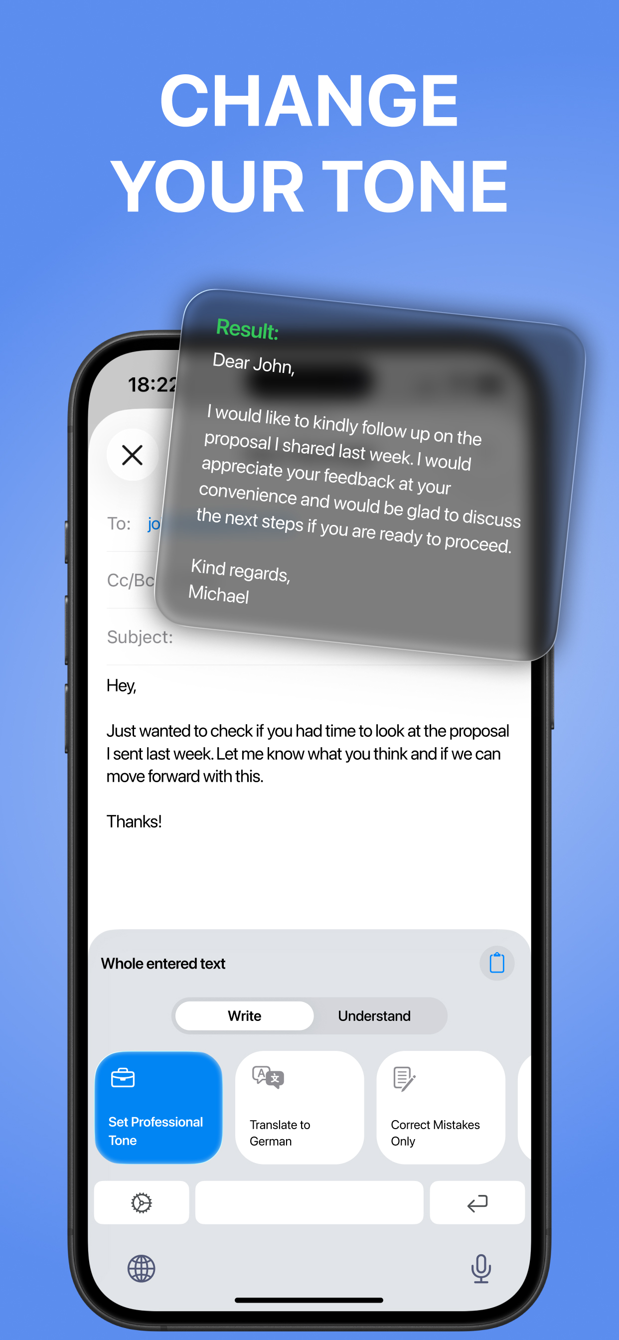 ClevaType: AI Writing Keyboard screenshot 3
