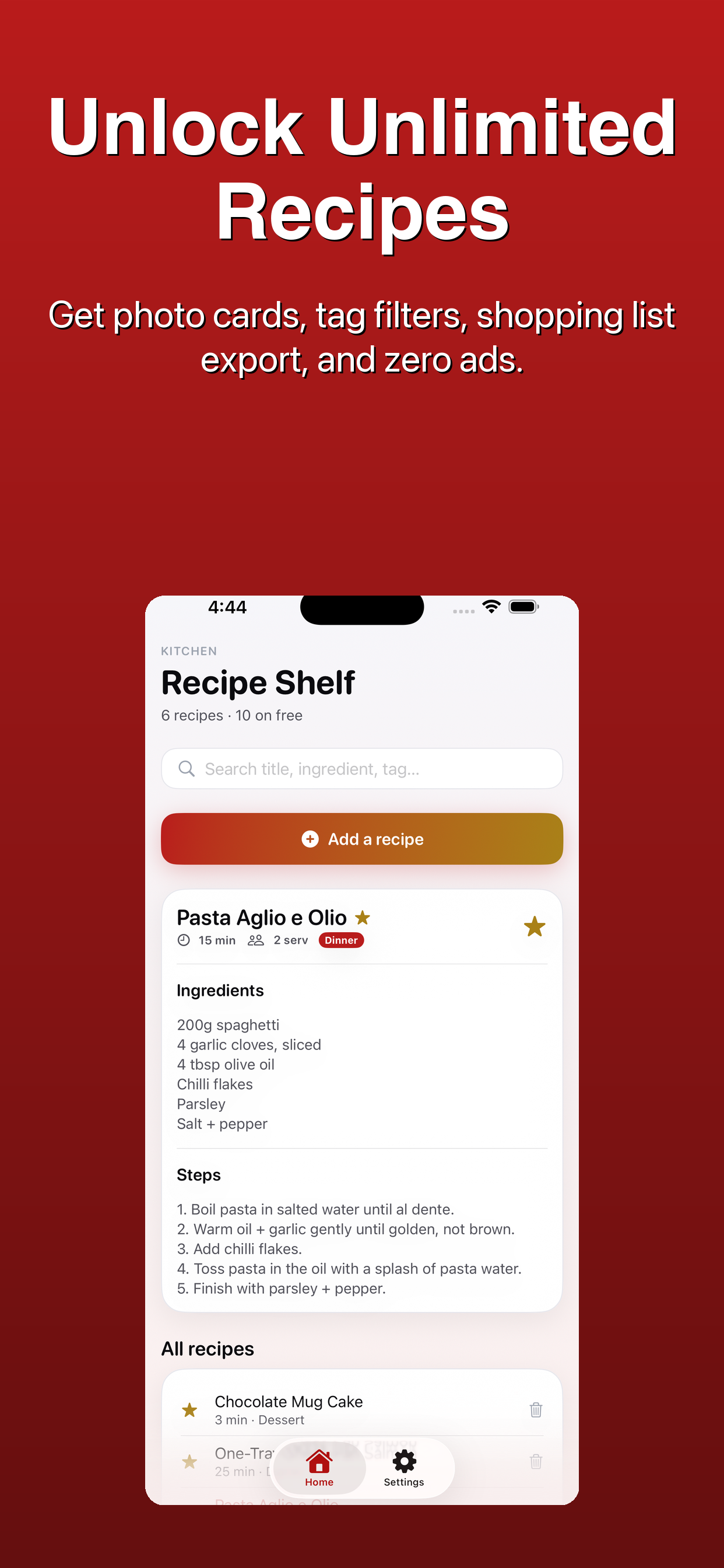 Recipe Keeper - Card screenshot 3