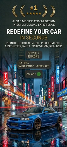 AI Car Tuning & Modify Design iPhone screenshot