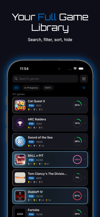 PSN GO: Trophy Tracker Screenshot 2 of 8