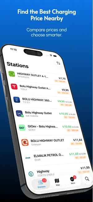 Kilovati: EV Charging Stations iPhone screenshot 3