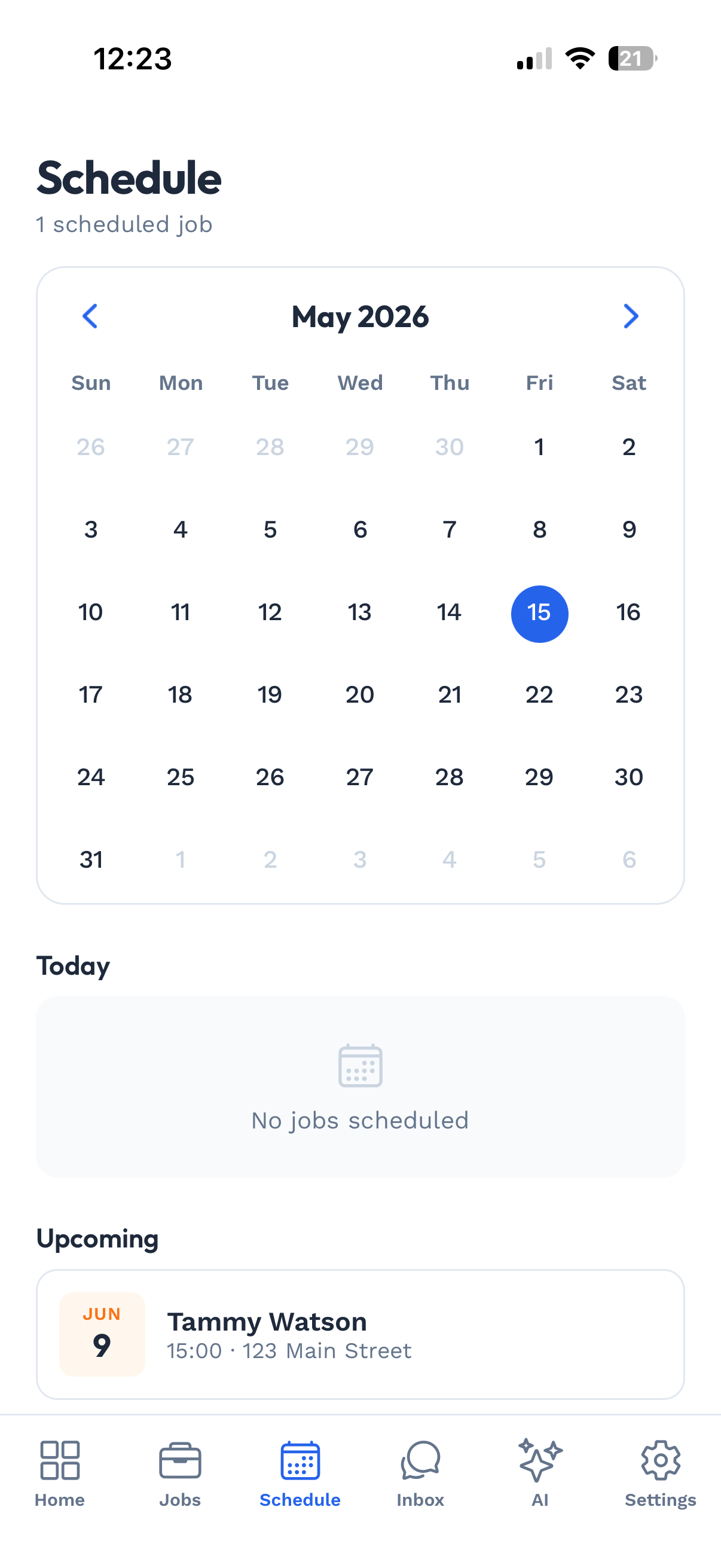 Joblio - Contractors Dashboard