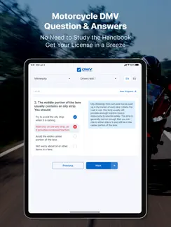 Motorcycle DMV Written Test iPad image 4