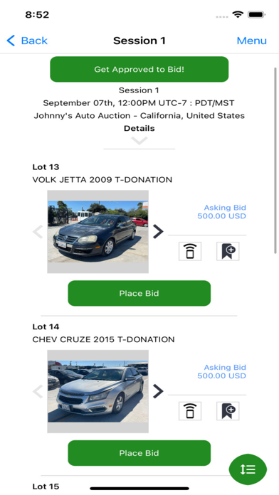 Johnny's Auto Auction Screenshot