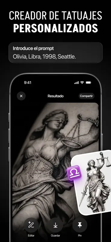 Tattoo AI: Diseños de tatuajes screenshot 2 of 6