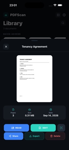 PDFScan: Doc & File Scanner iPhone screenshot