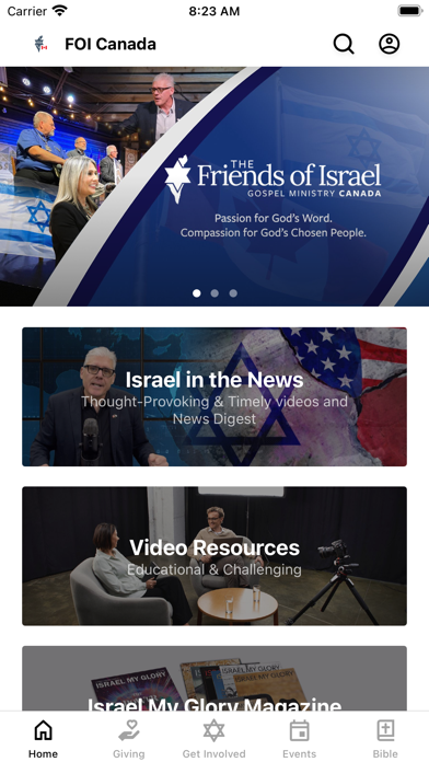 The Friends of Israel Canada iPhone screenshot