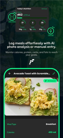 Fitzters | AI Nutrition Log screenshot
