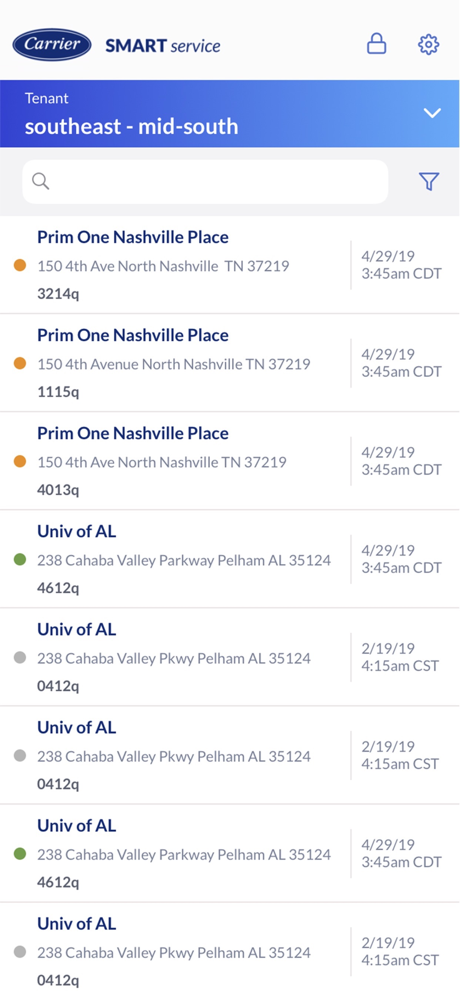 Carrier® SMART Service screenshot 1