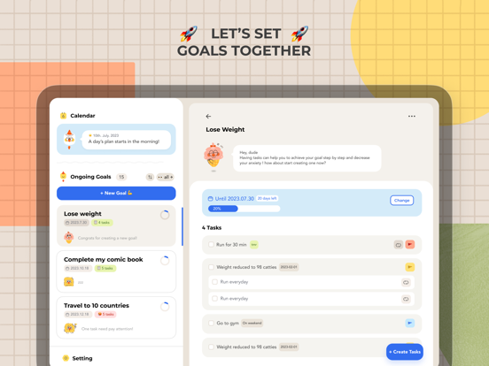 CanGoal: Goal tracker iPad screenshot 1 - Productivity app