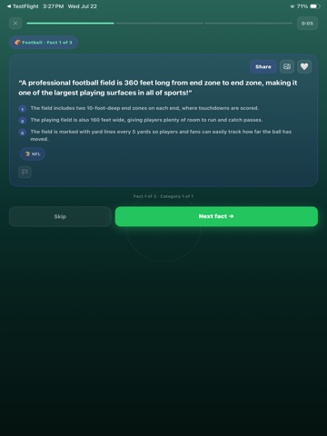 Qurio Sports Facts & Trivia iPad screenshot