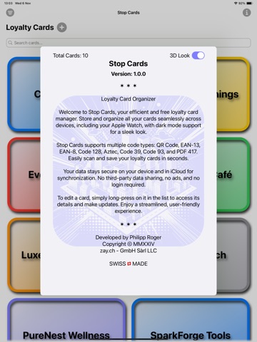 Stop Cards iPad screenshot