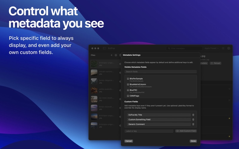 ExiFox - Image Metadata Editor screenshot