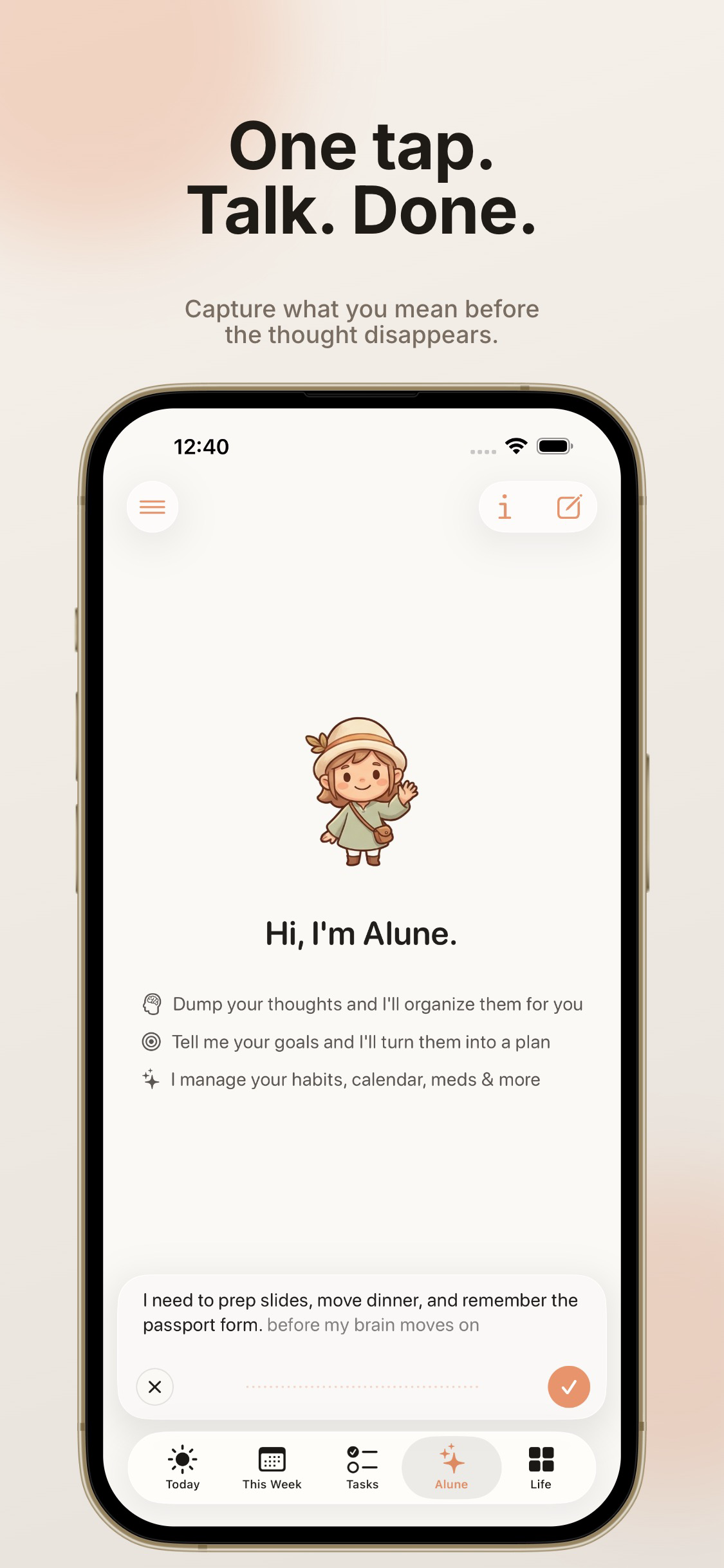 Alune: AI Daily ADHD Planner