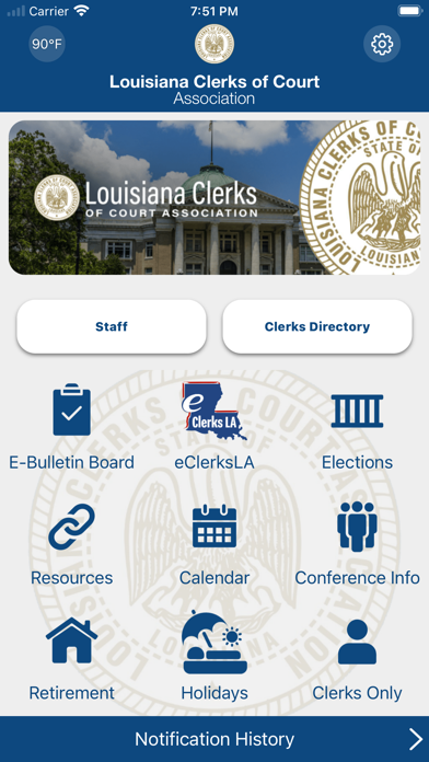LA Clerks of Court Association Screenshot