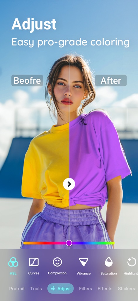 Peachy - AI Face & Body Editor - Advanced Color Grading